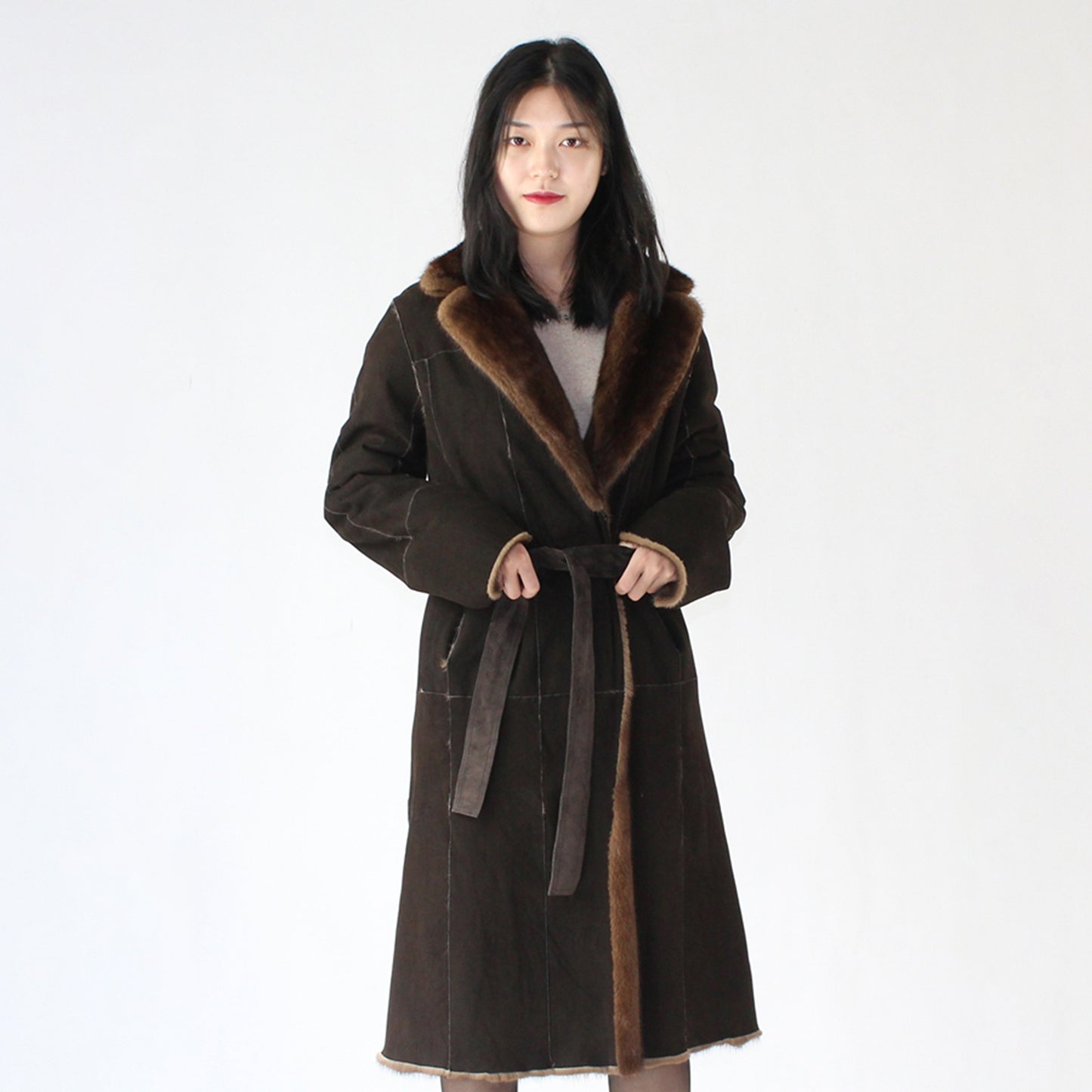 Women's doubleface mink coat