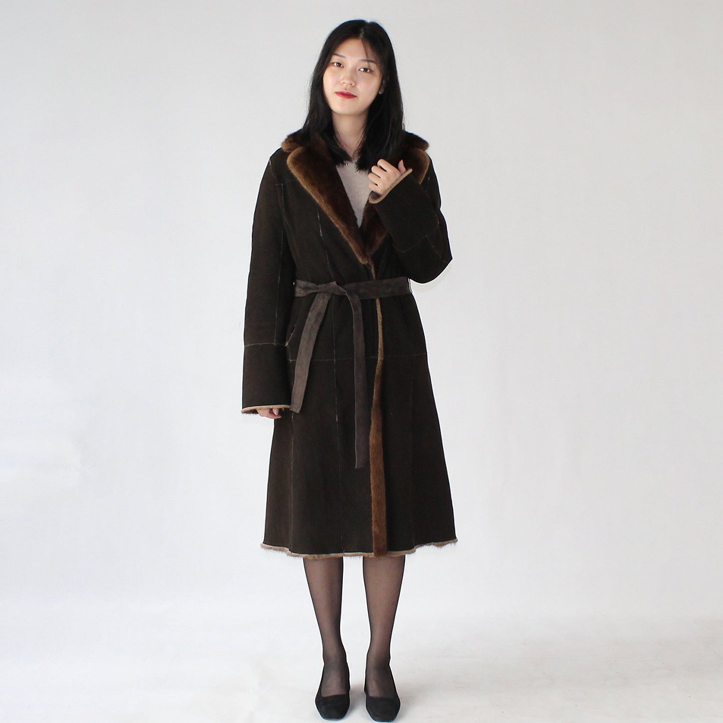 Women's doubleface mink coat