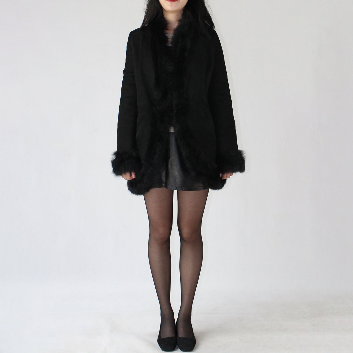 Women's suede sheepskin jacket