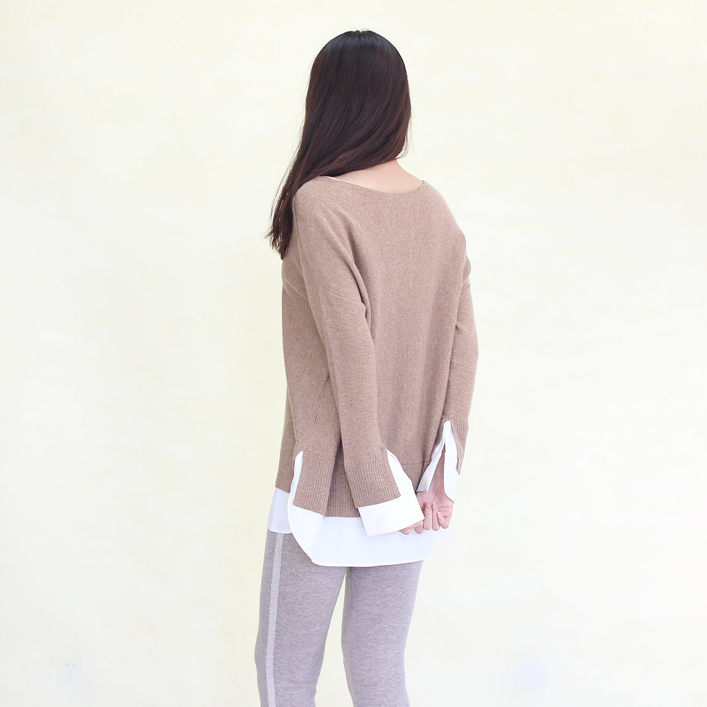Women's cotton and cashmere blending pullover
