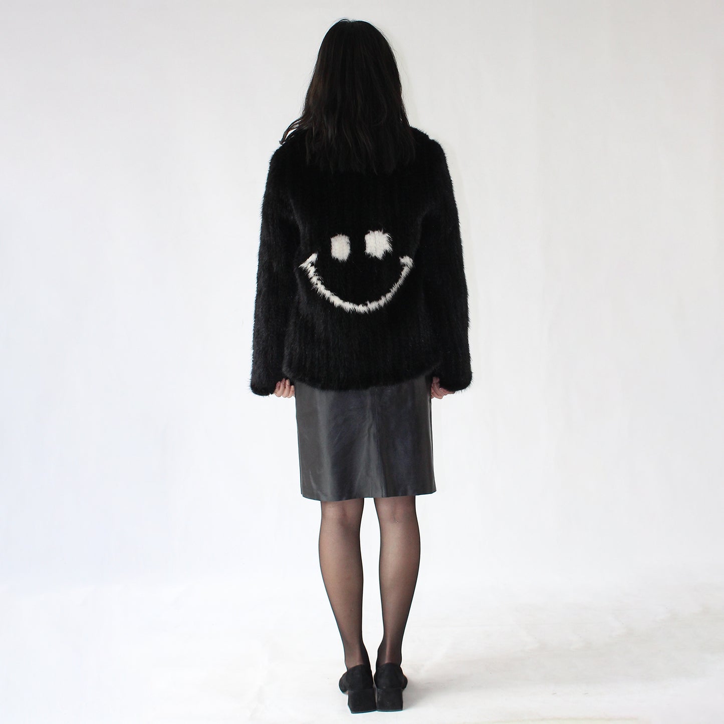 Women's knitted mink jacket