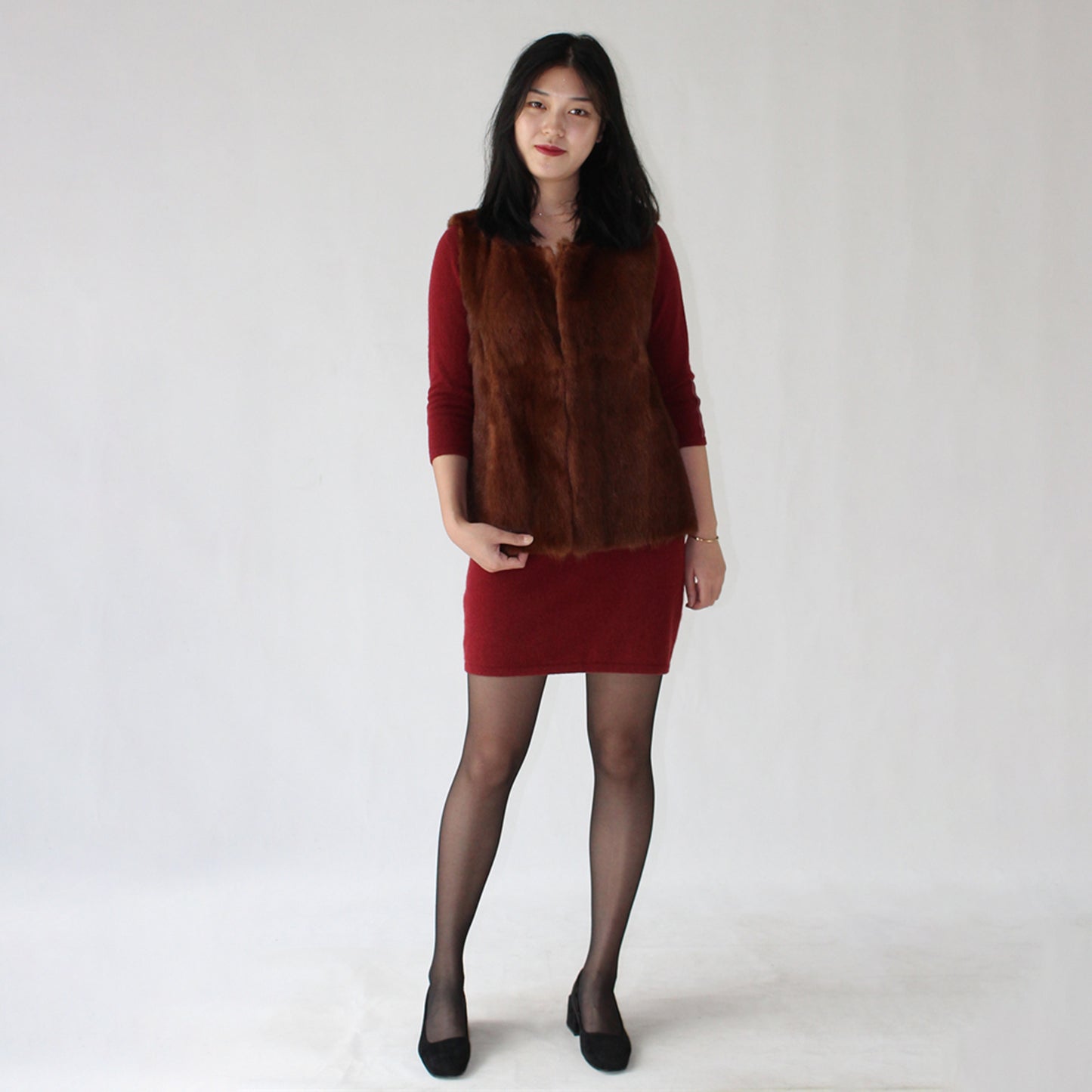 Women's mink vest