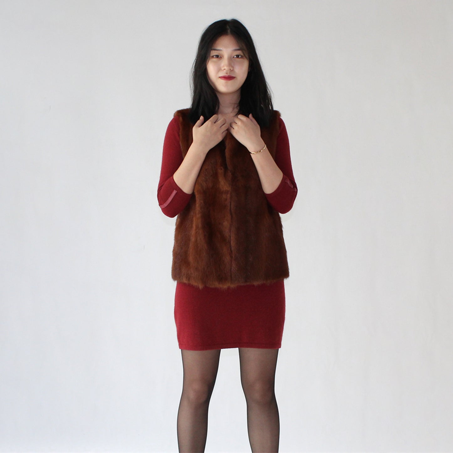 Women's mink vest
