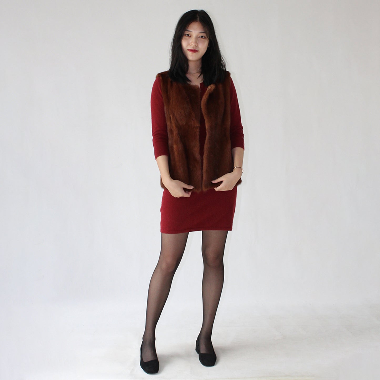 Women's mink vest