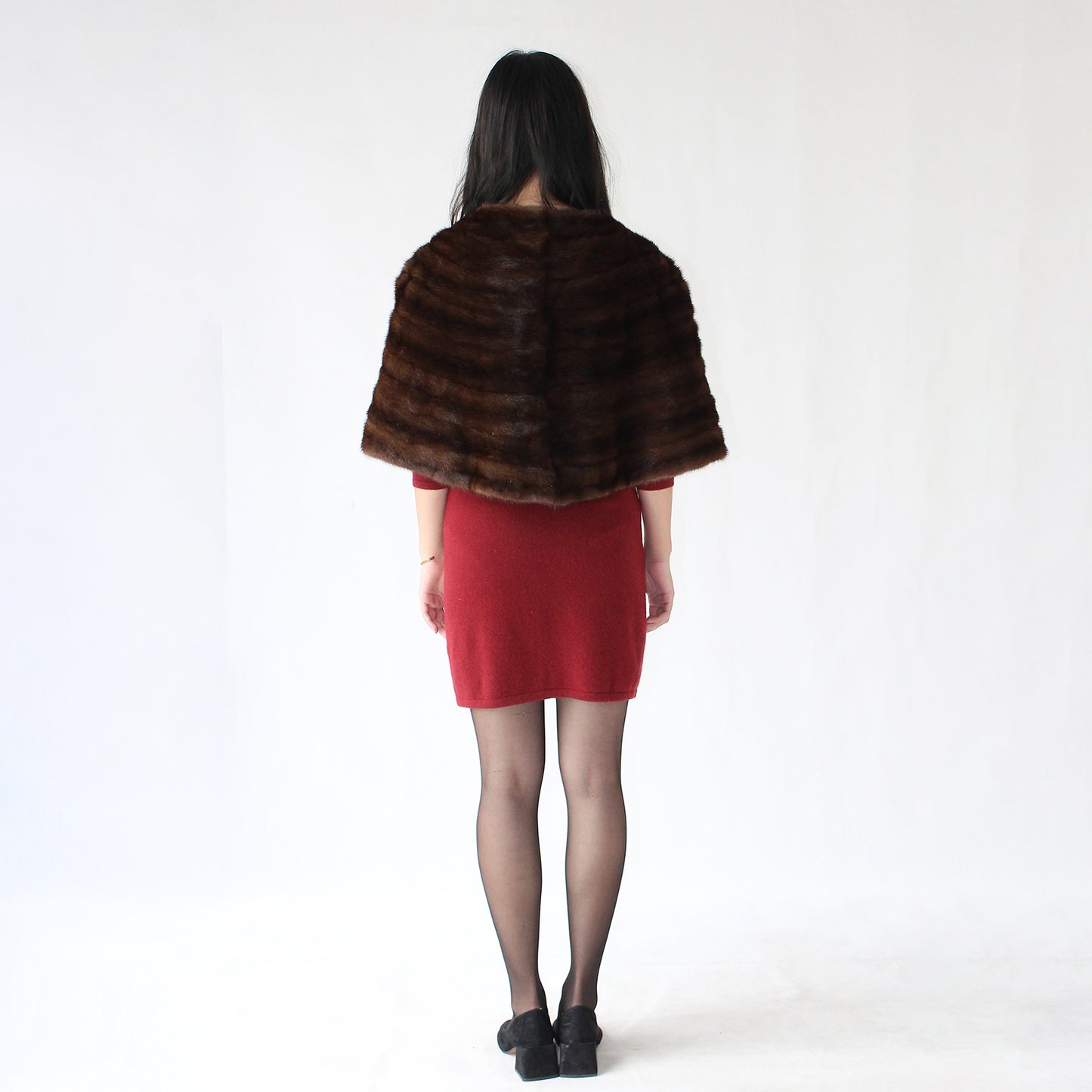 Women's mink shawl