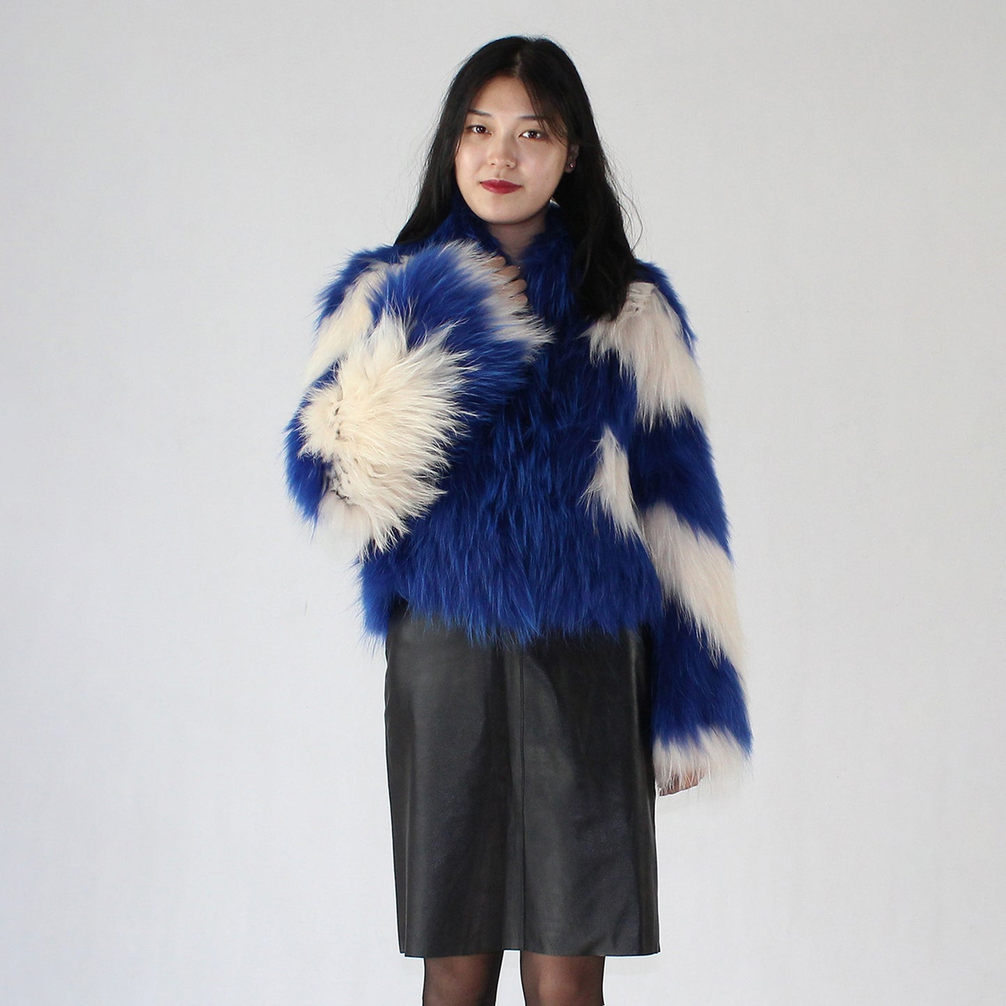 Women's raccoon skin jacket