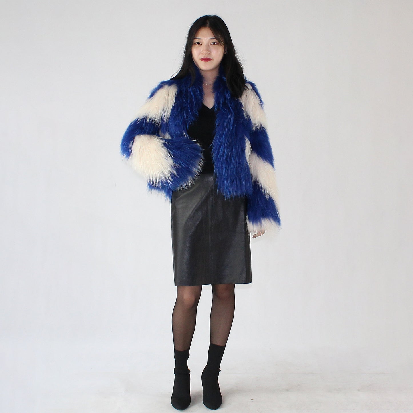 Women's raccoon skin jacket