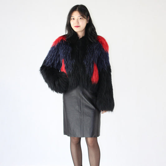Women's raccoon skin jacket