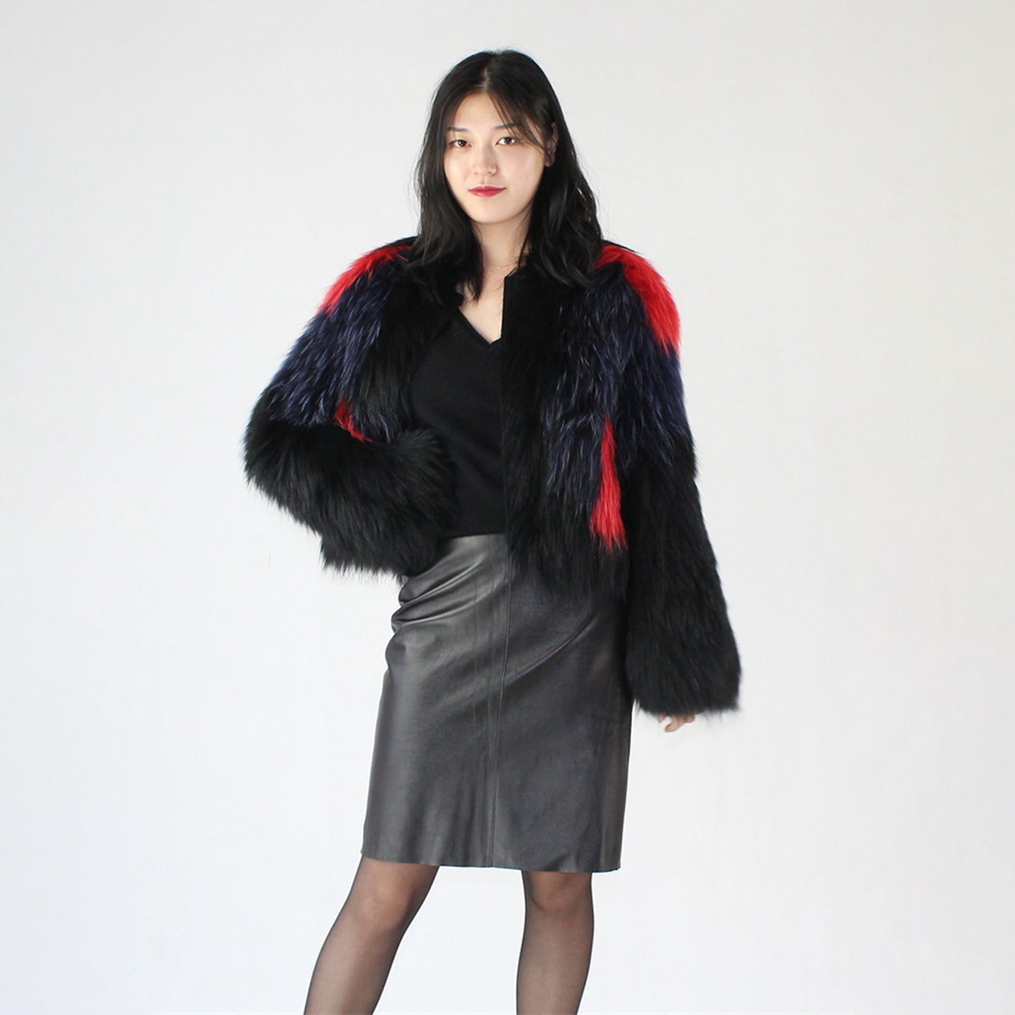 Women's raccoon skin jacket