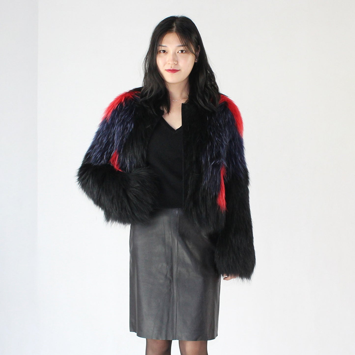 Women's raccoon skin jacket