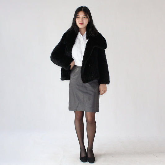 Women's knitted mink top