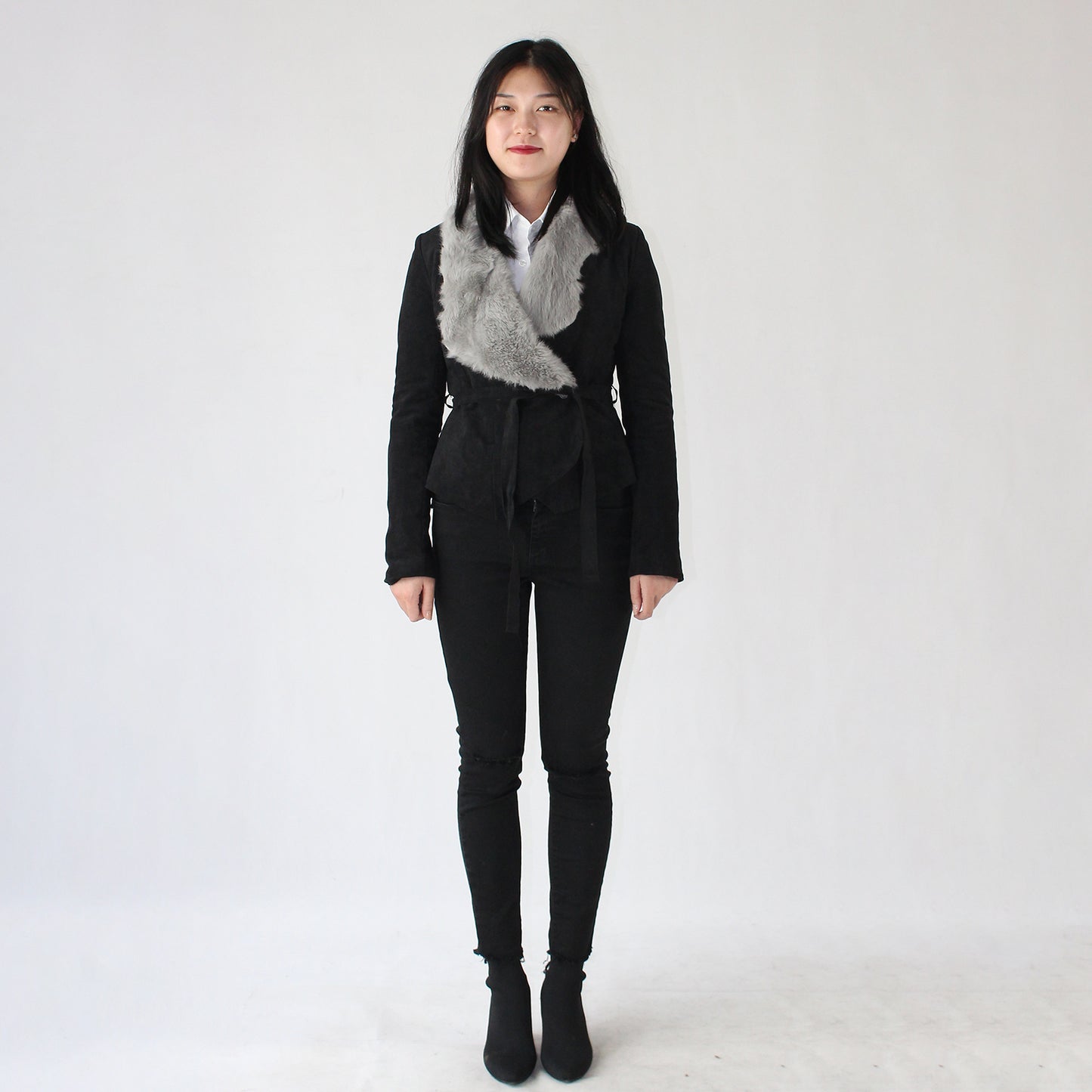 Women's suede soft sheepskin top