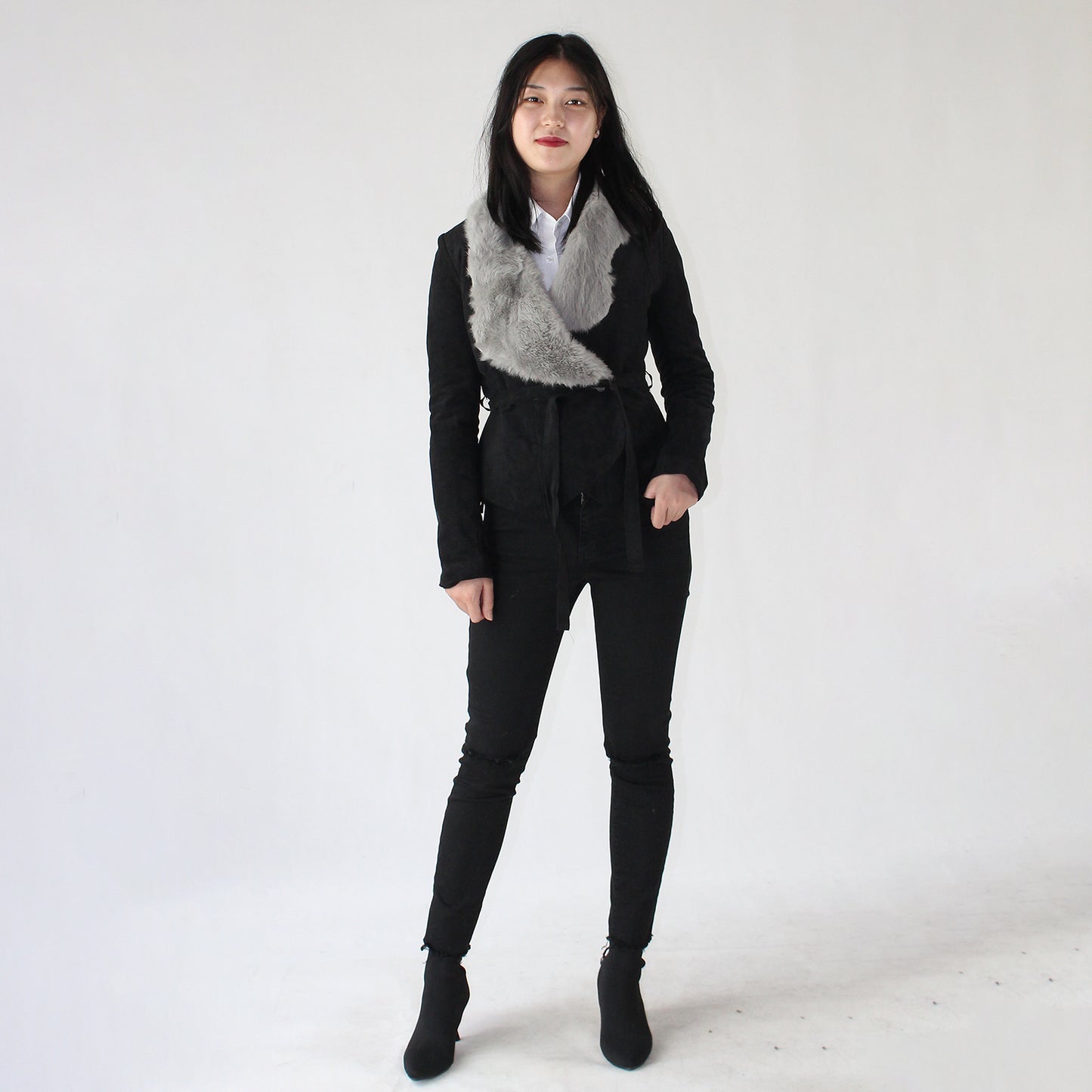 Women's suede soft sheepskin top
