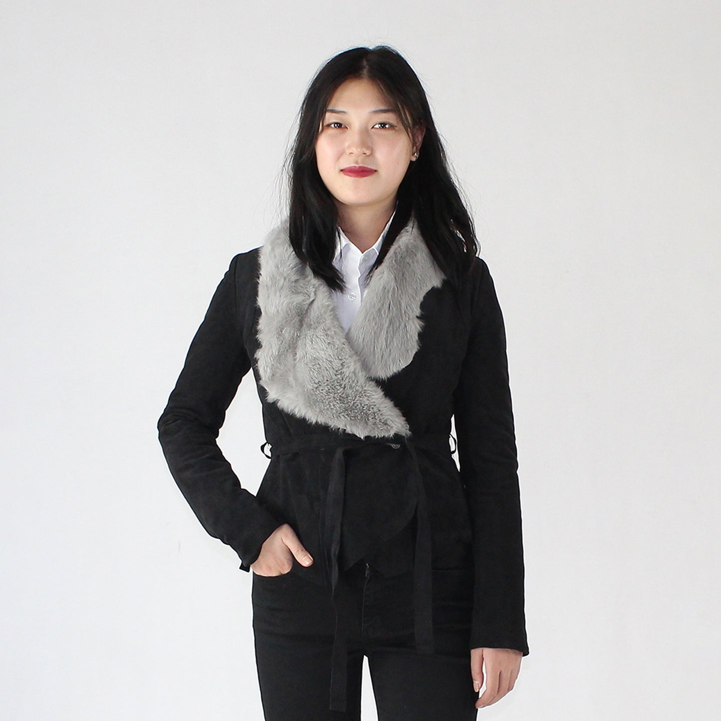 Women's suede soft sheepskin top