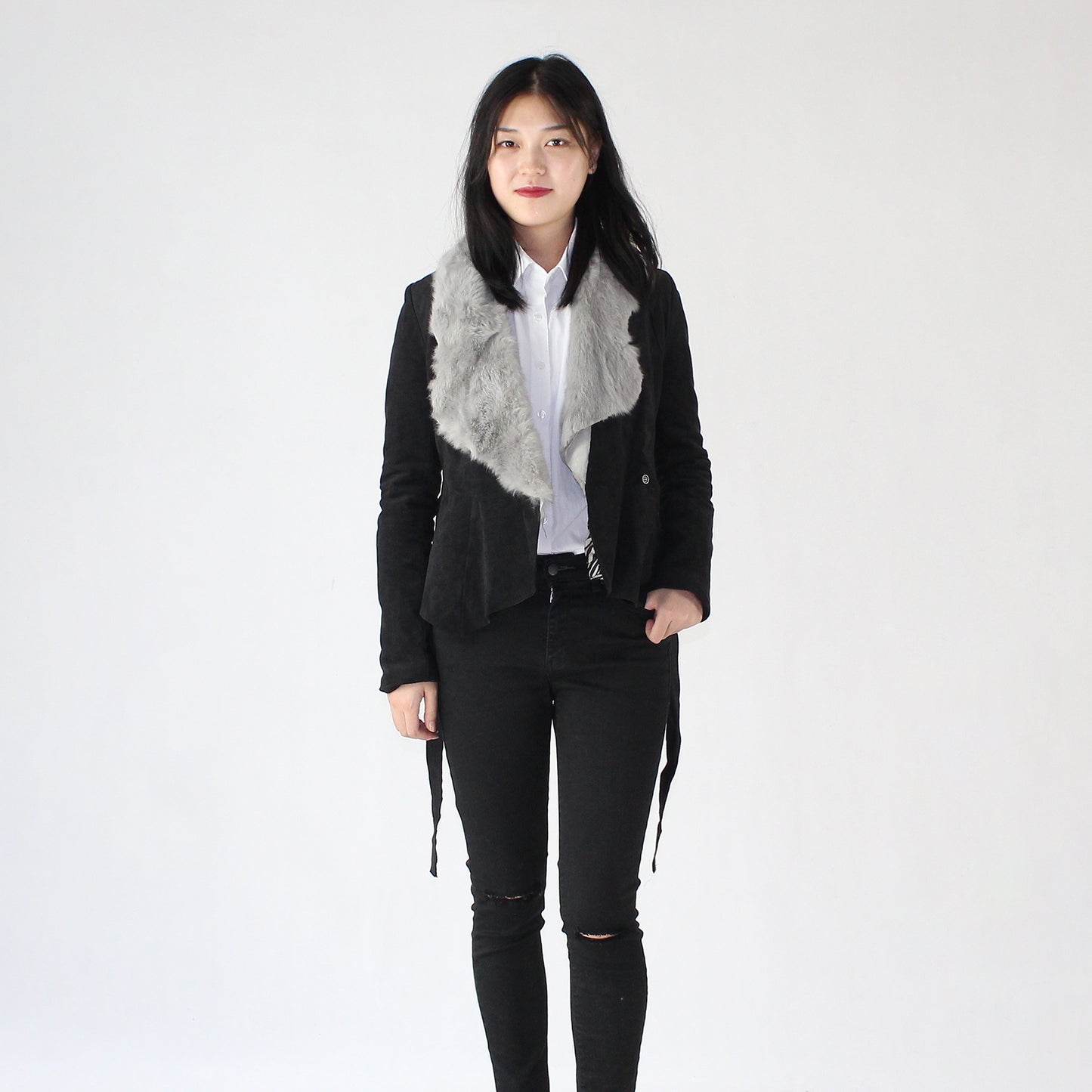 Women's suede soft sheepskin top