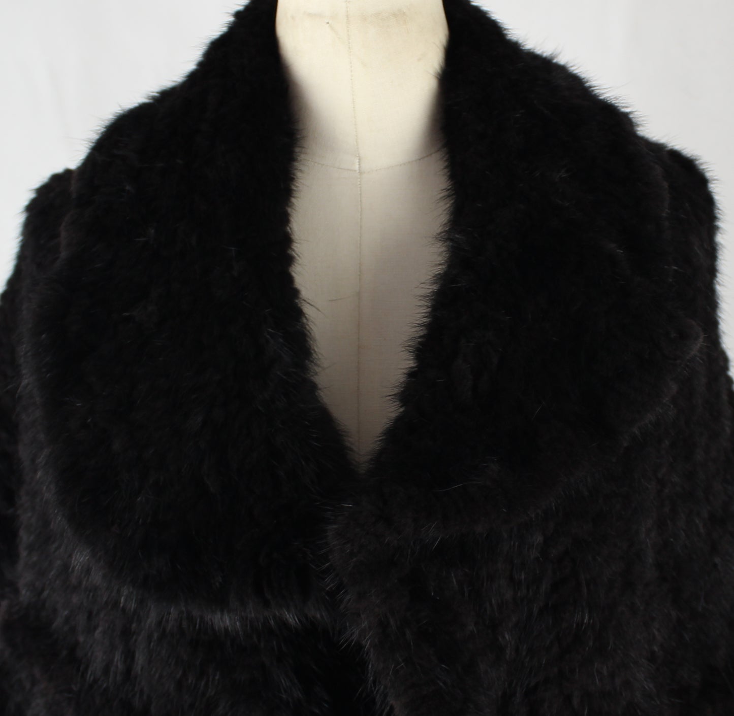 Women's knitted mink shawl