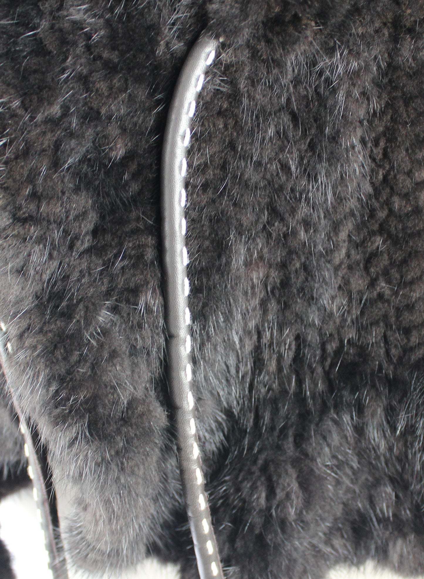 Women's knitted mink shawl