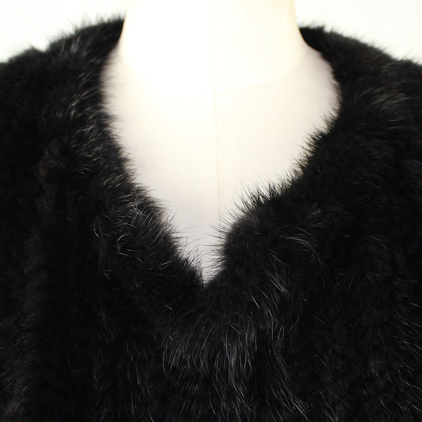 Women's knitted mink jacket