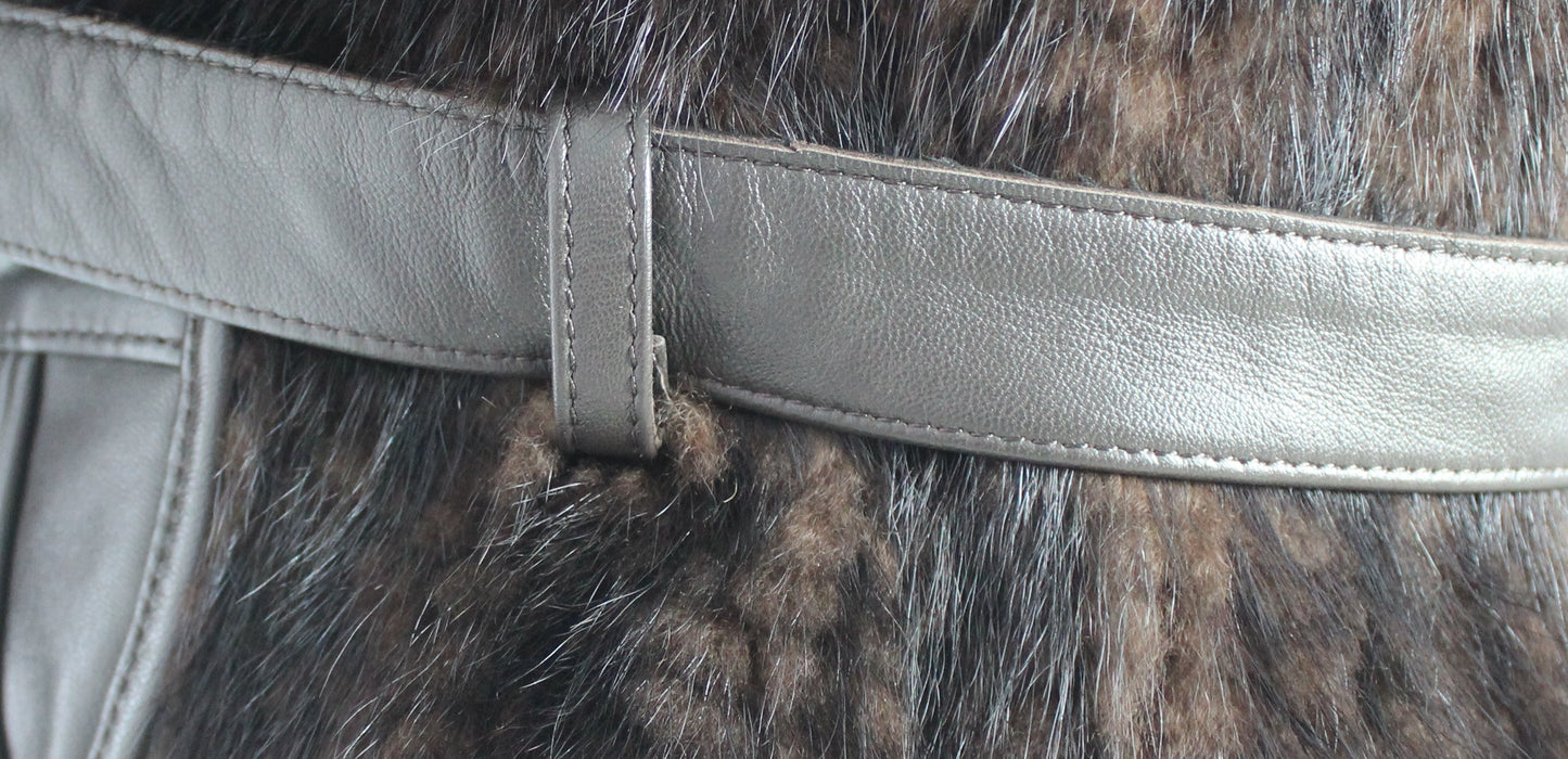 Women's knitted mink jacket