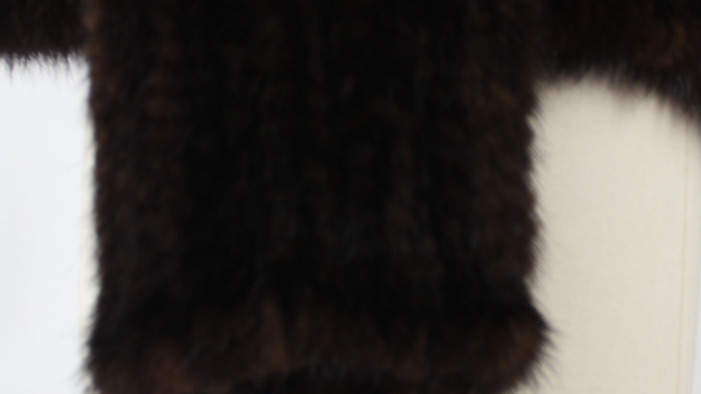 Women's knitted mink jacket