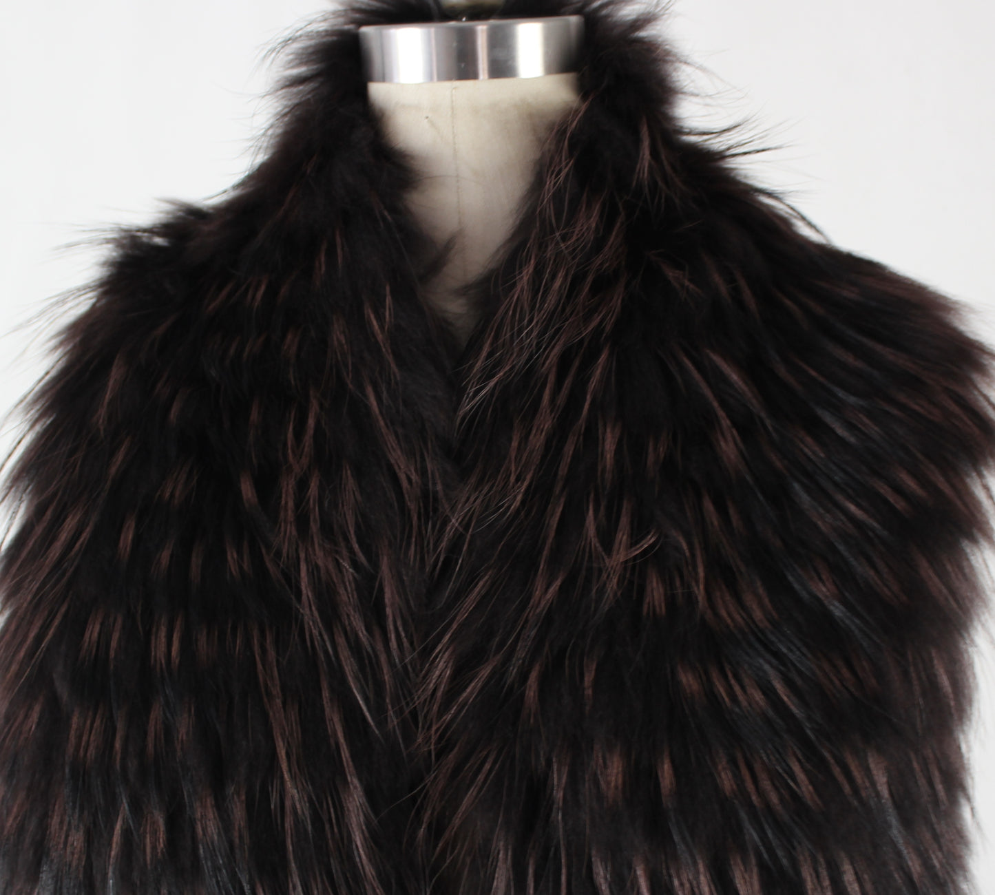 Women's raccoon fur shawl