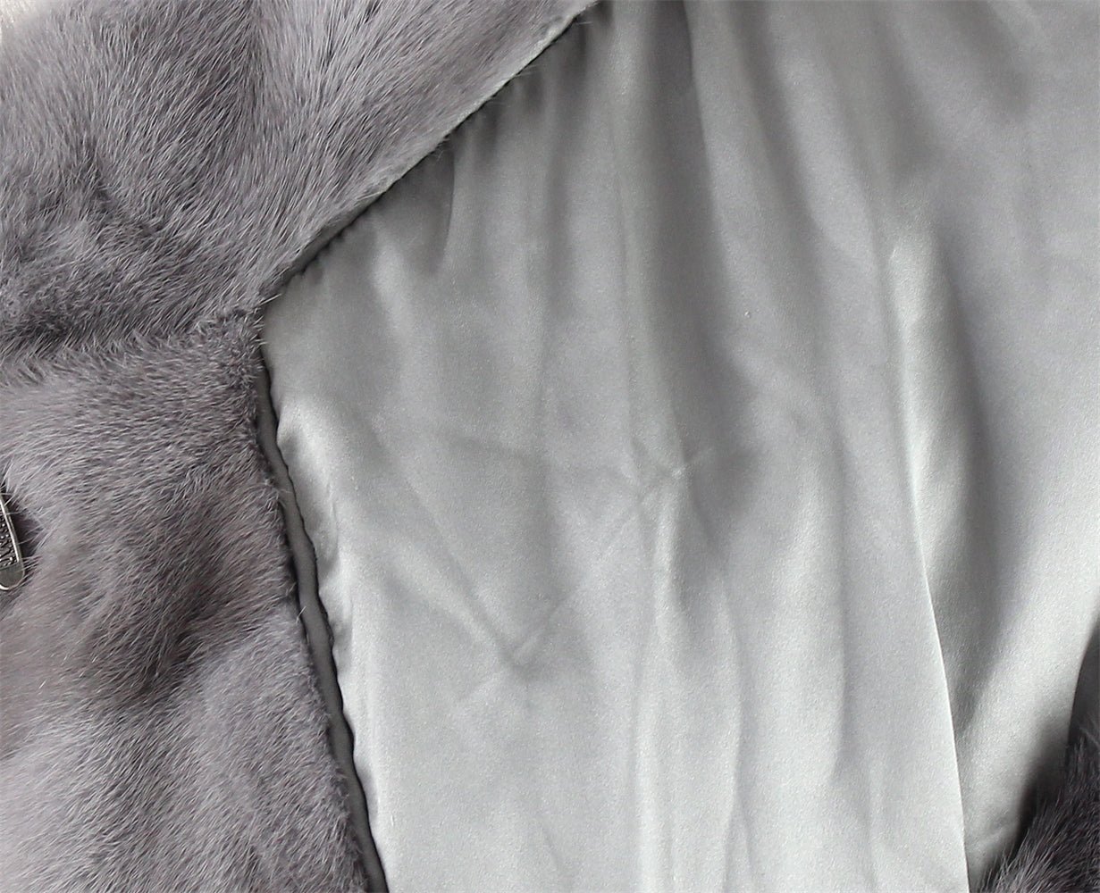 Women's mink long vest