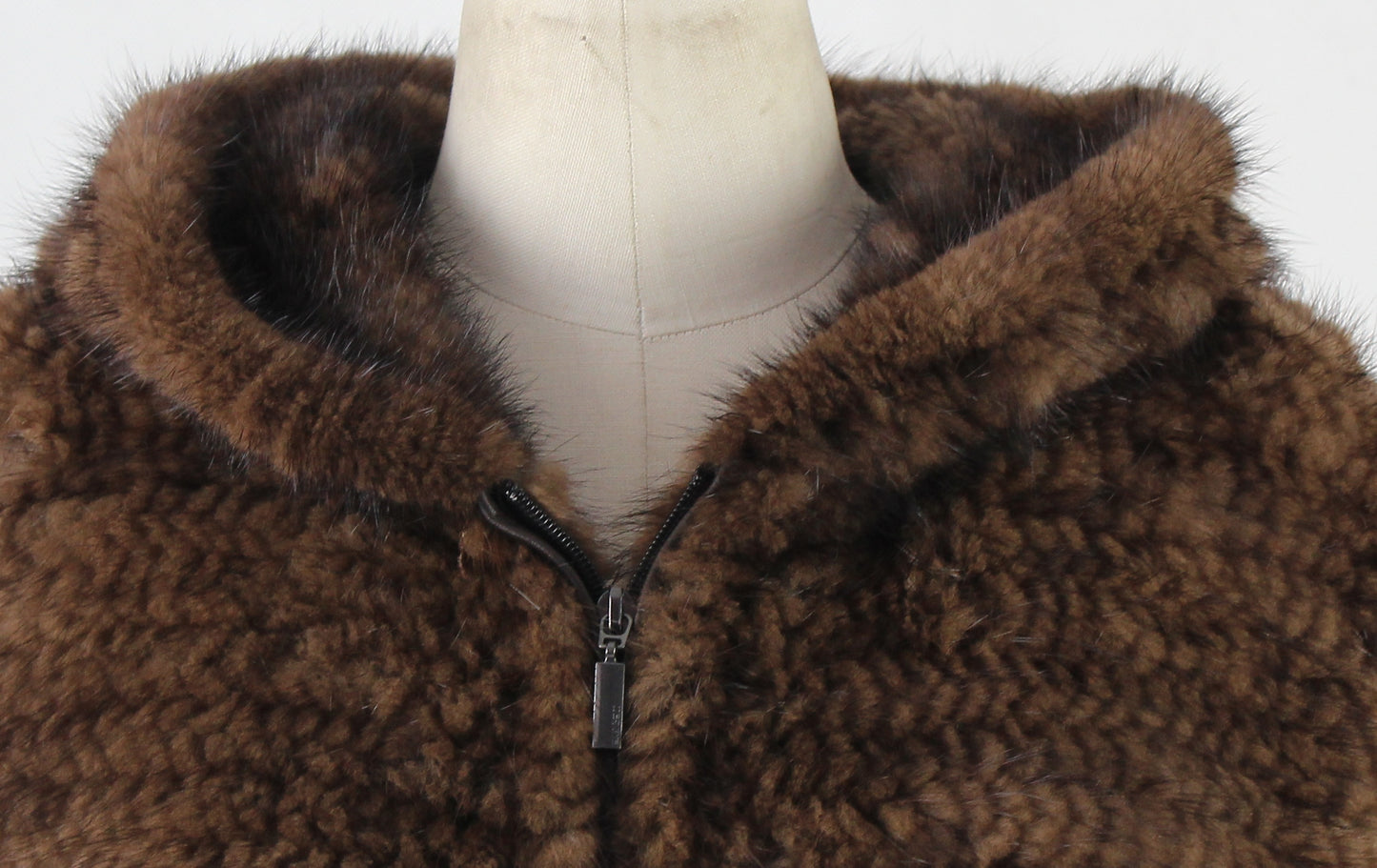 Women's knitted mink jacket