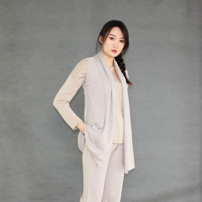 Women's vest with silver thread