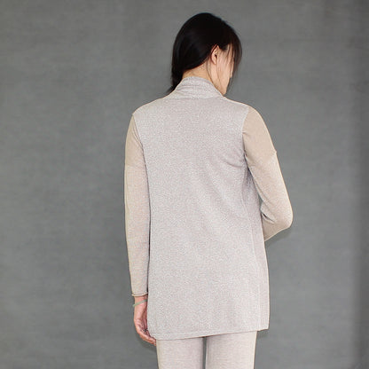 Women's vest with silver thread