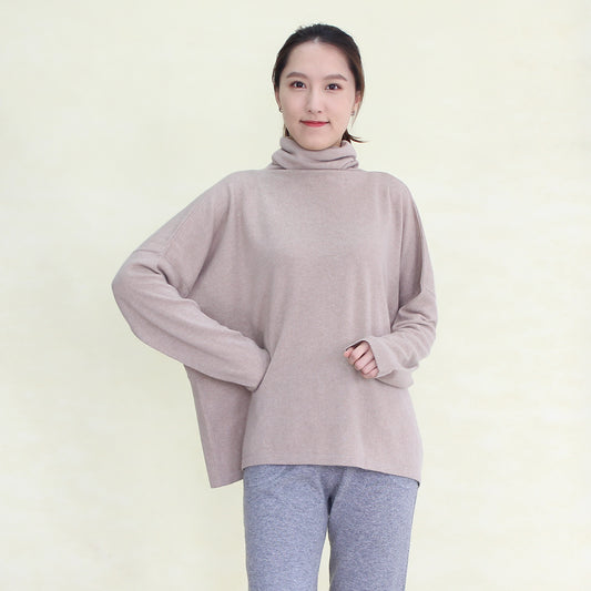 Women's cashmere pullover with mink