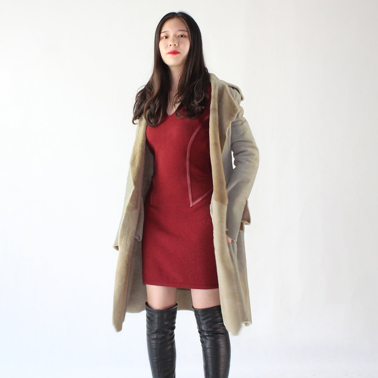 Women's doubleface mink coat