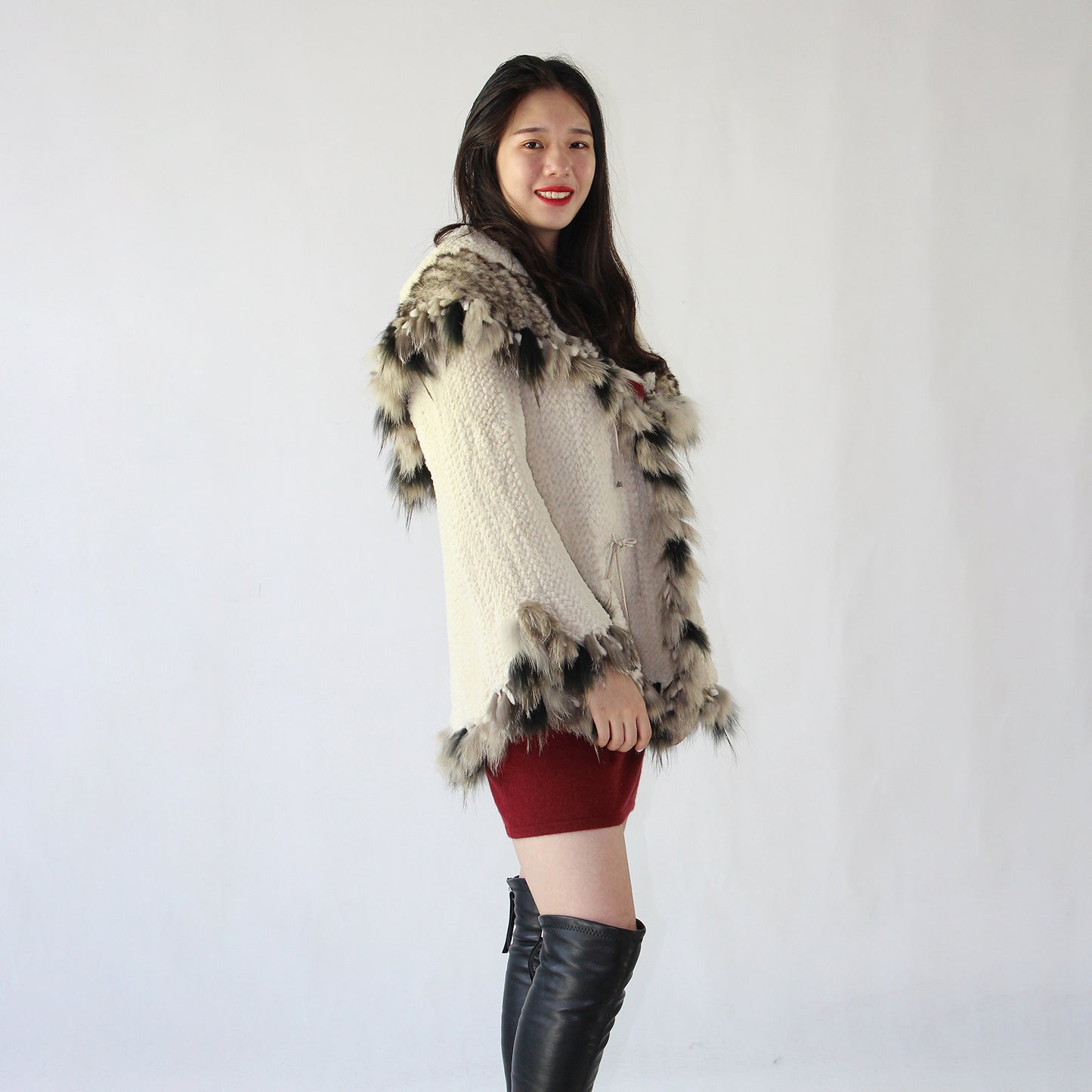 Women's rabbit coat
