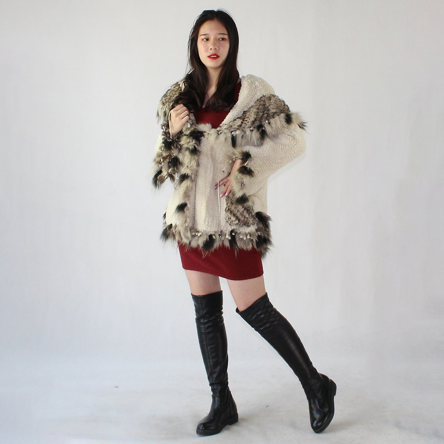 Women's rabbit coat