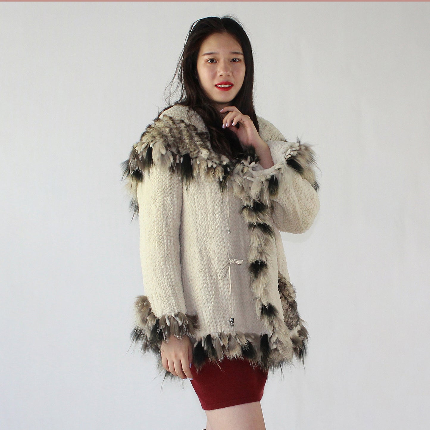 Women's rabbit coat