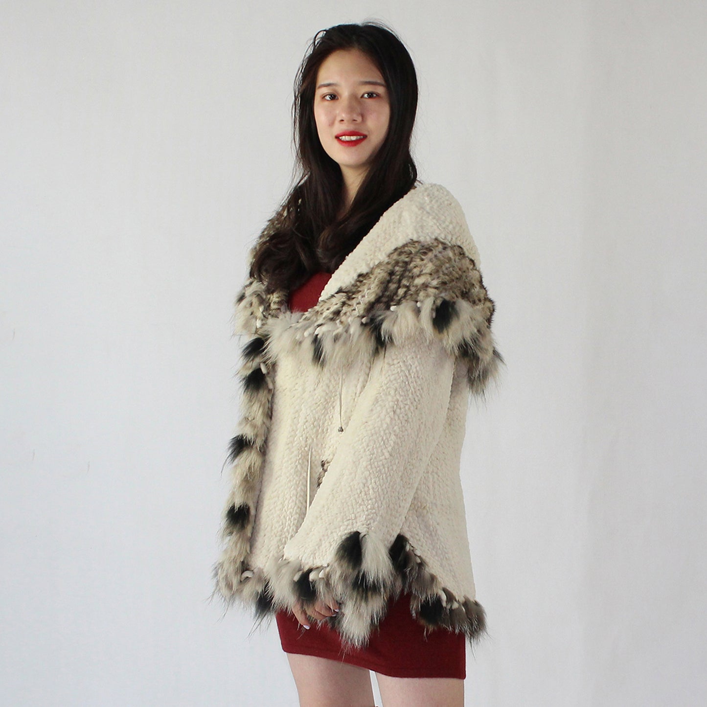 Women's rabbit coat