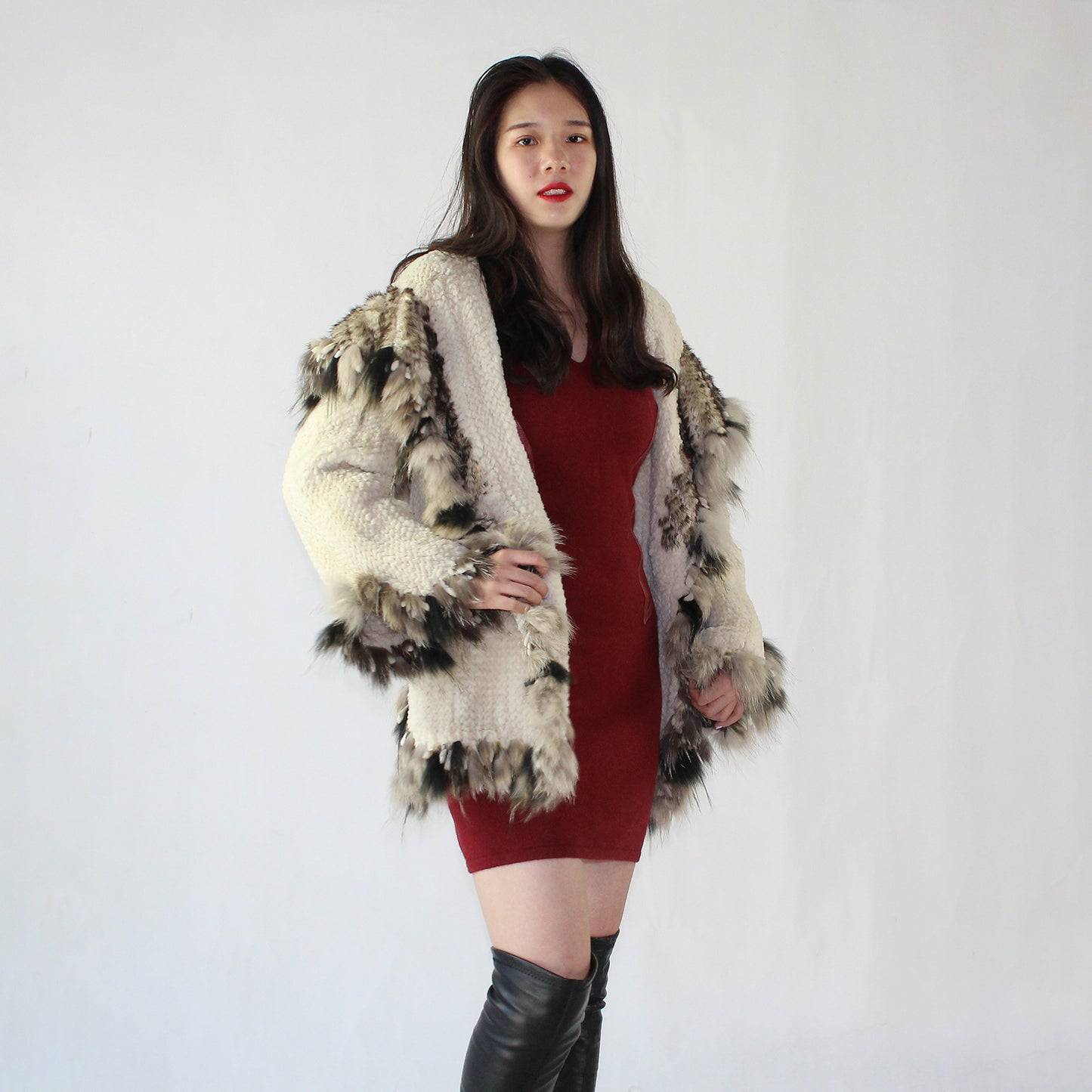Women's rabbit coat