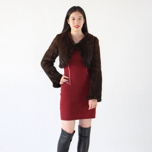 Women's knitted mink top