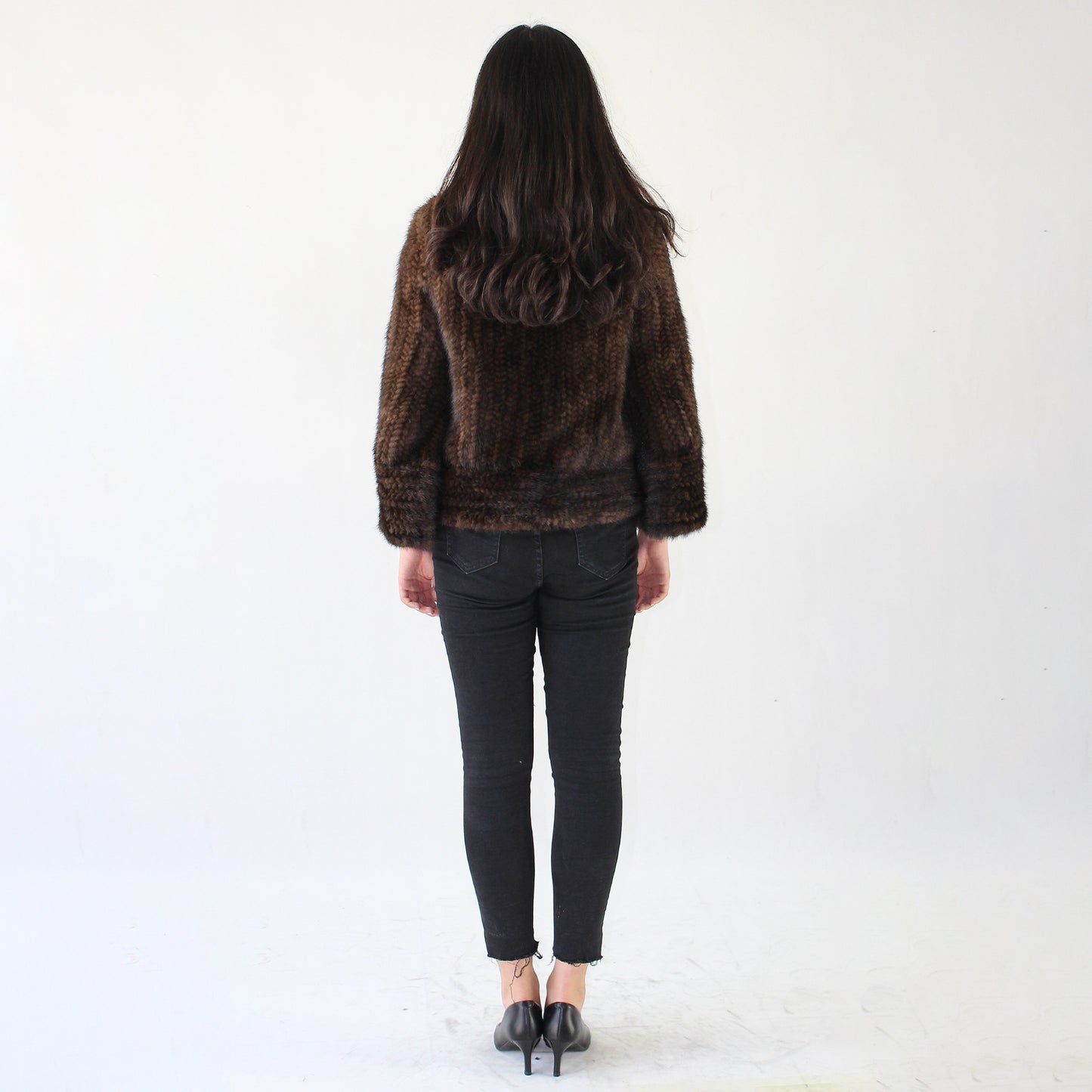 Women's knitted mink top