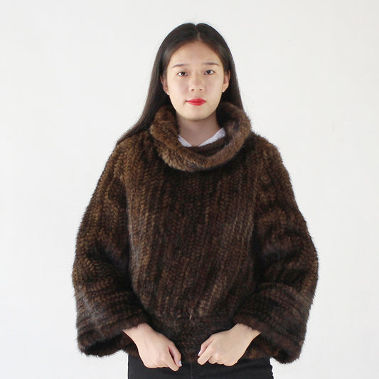 Women's knitted mink top