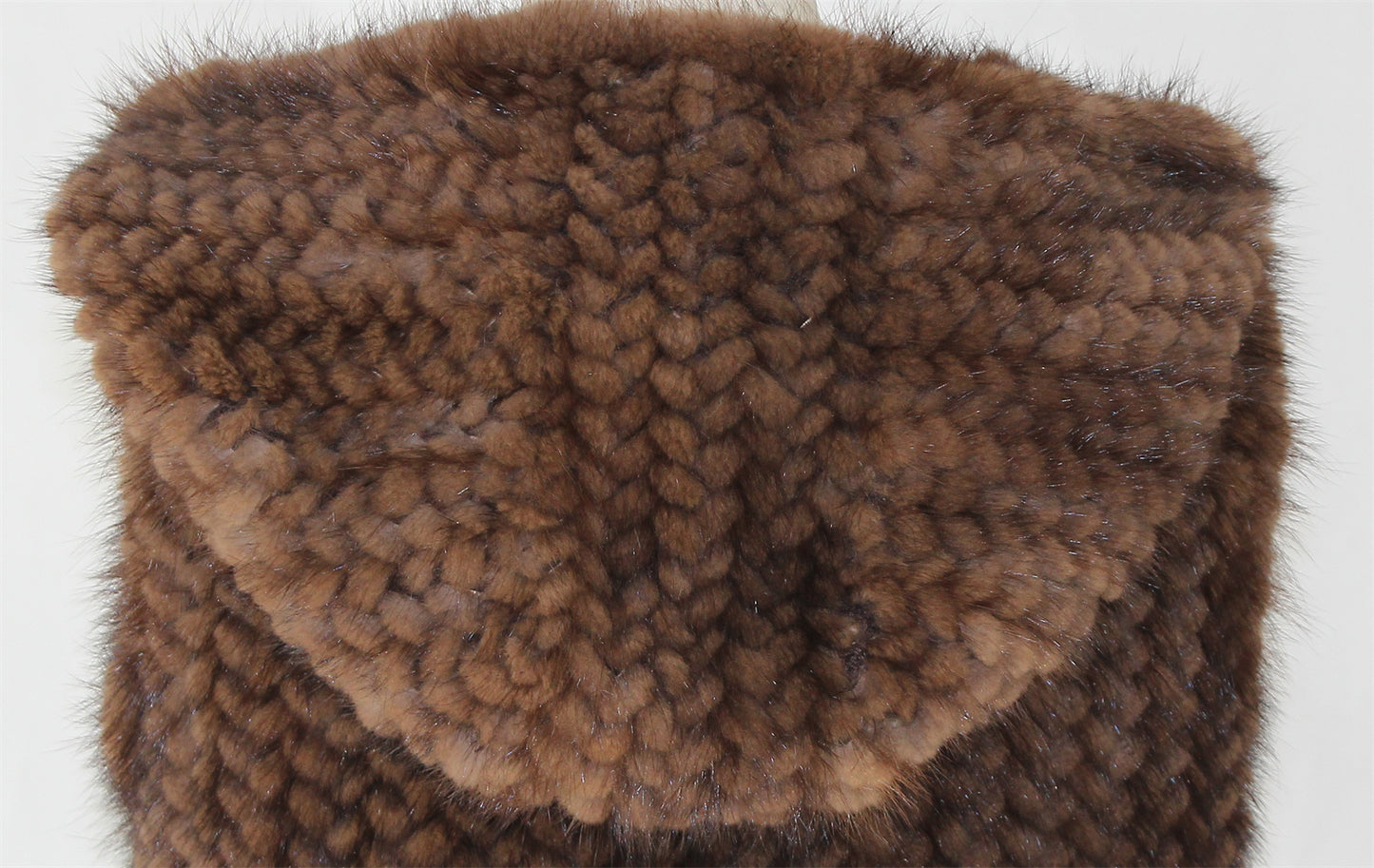 Women's knitted mink long vest