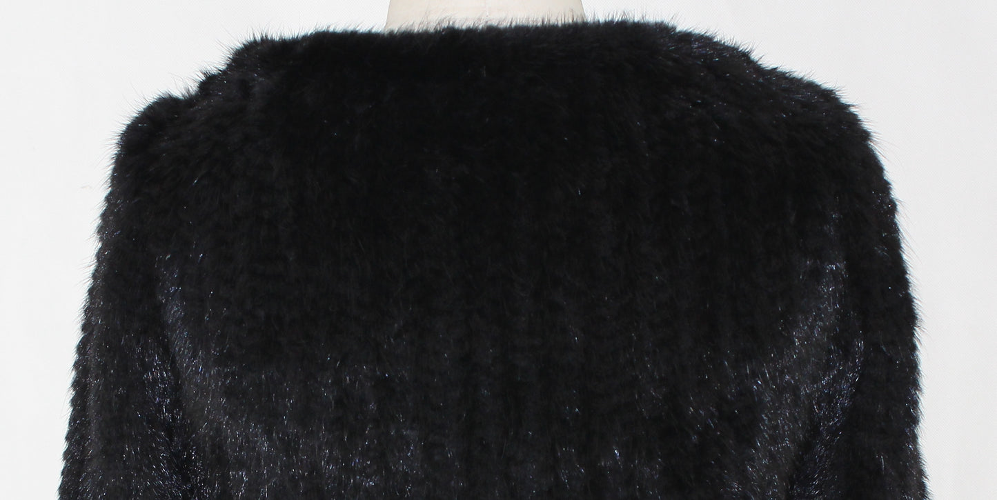 Women's knitted mink top