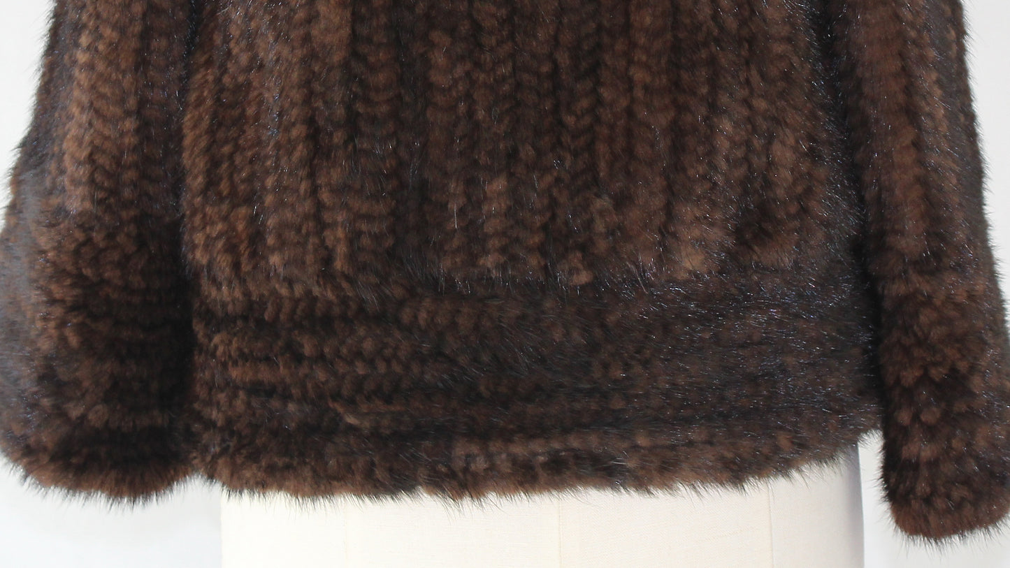 Women's knitted mink top