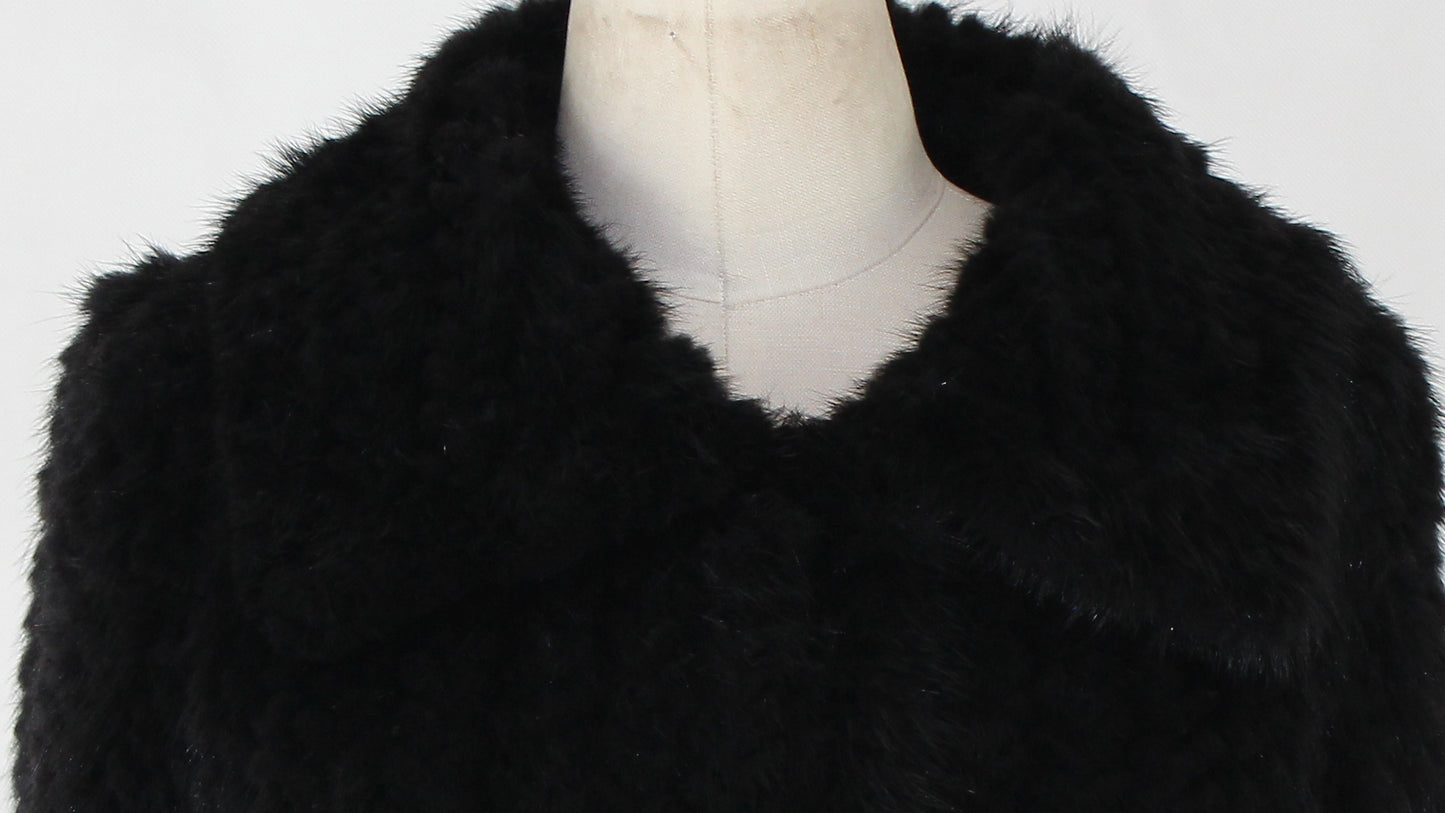 Women's knitted mink jacket