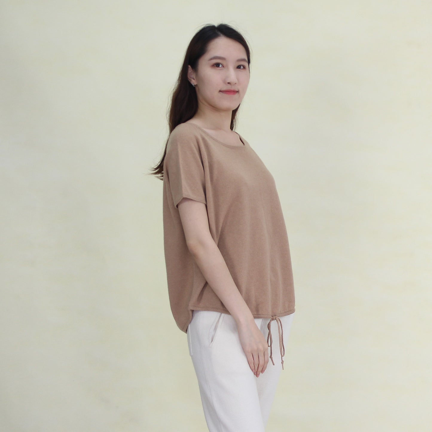 Women's cotton and cashmere blending pullover