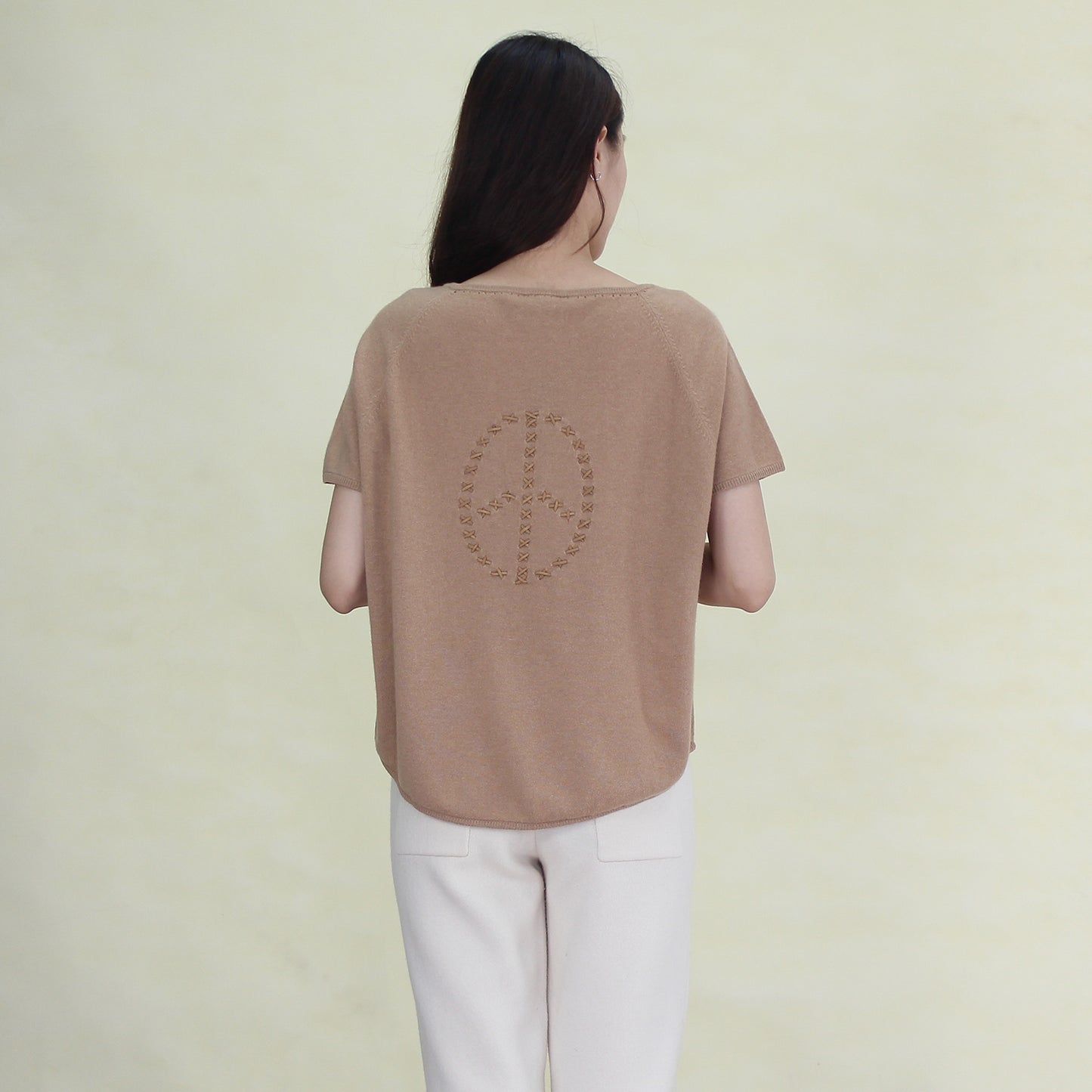 Women's cotton and cashmere blending pullover