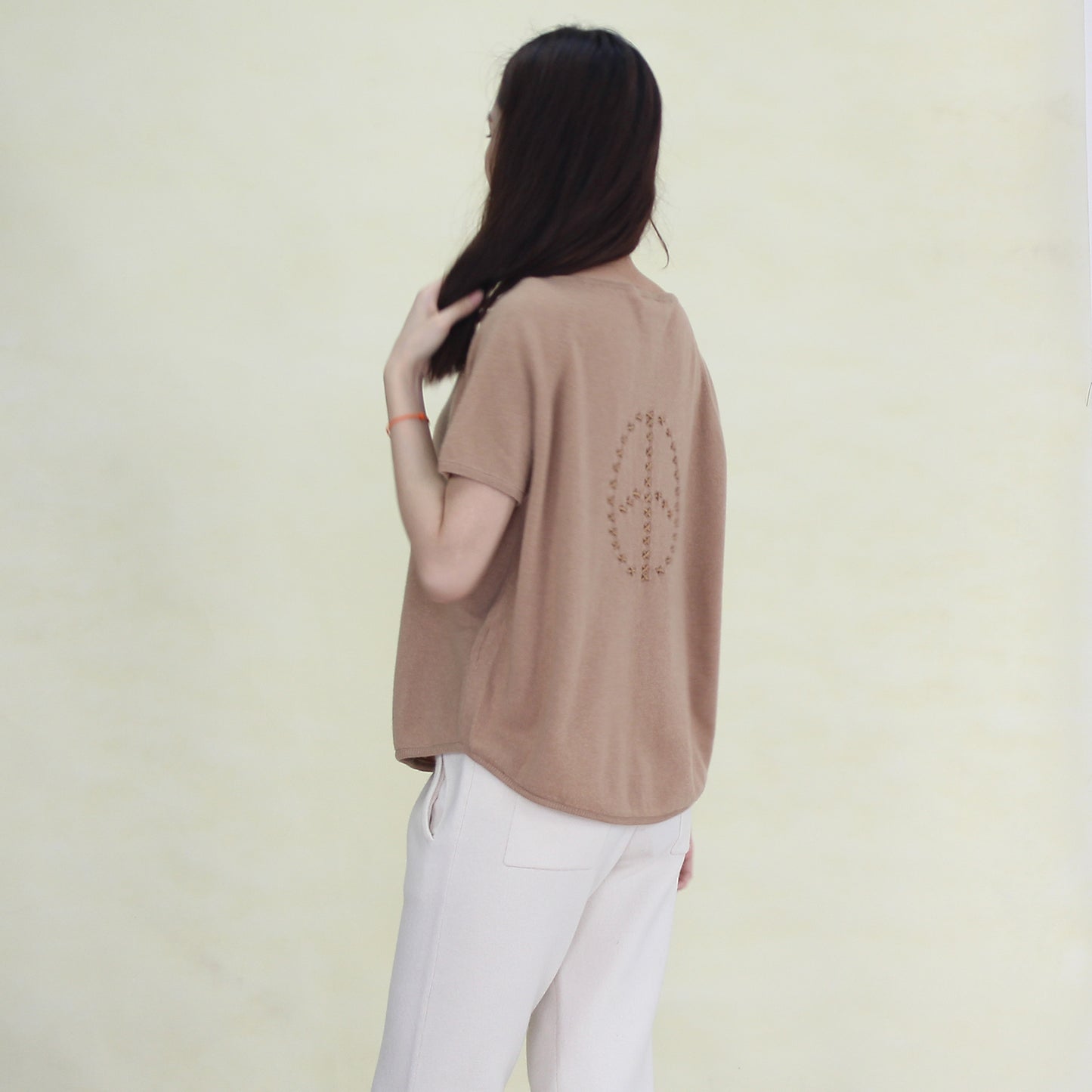 Women's cotton and cashmere blending pullover