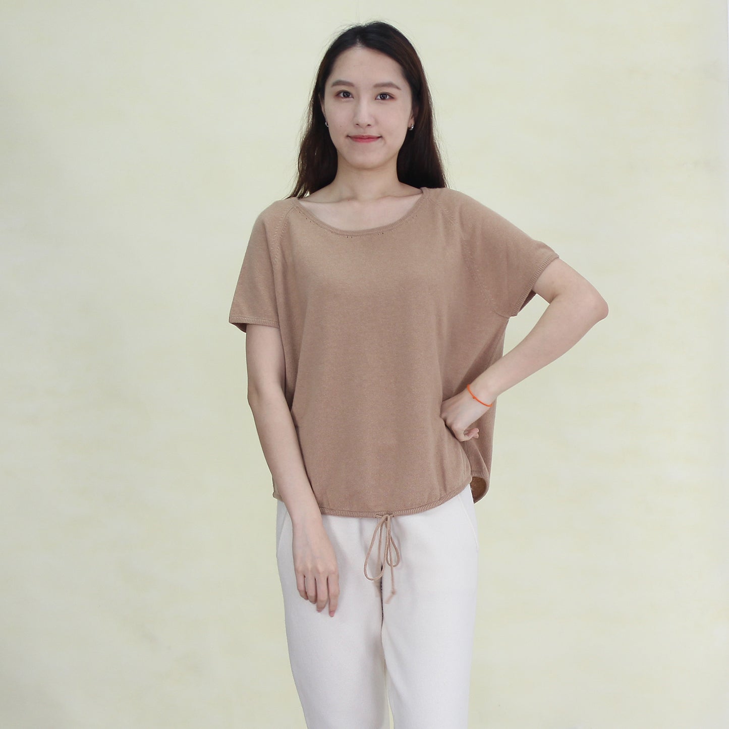 Women's cotton and cashmere blending pullover
