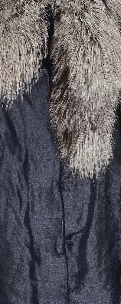 Women's calfskin coat with fox fur