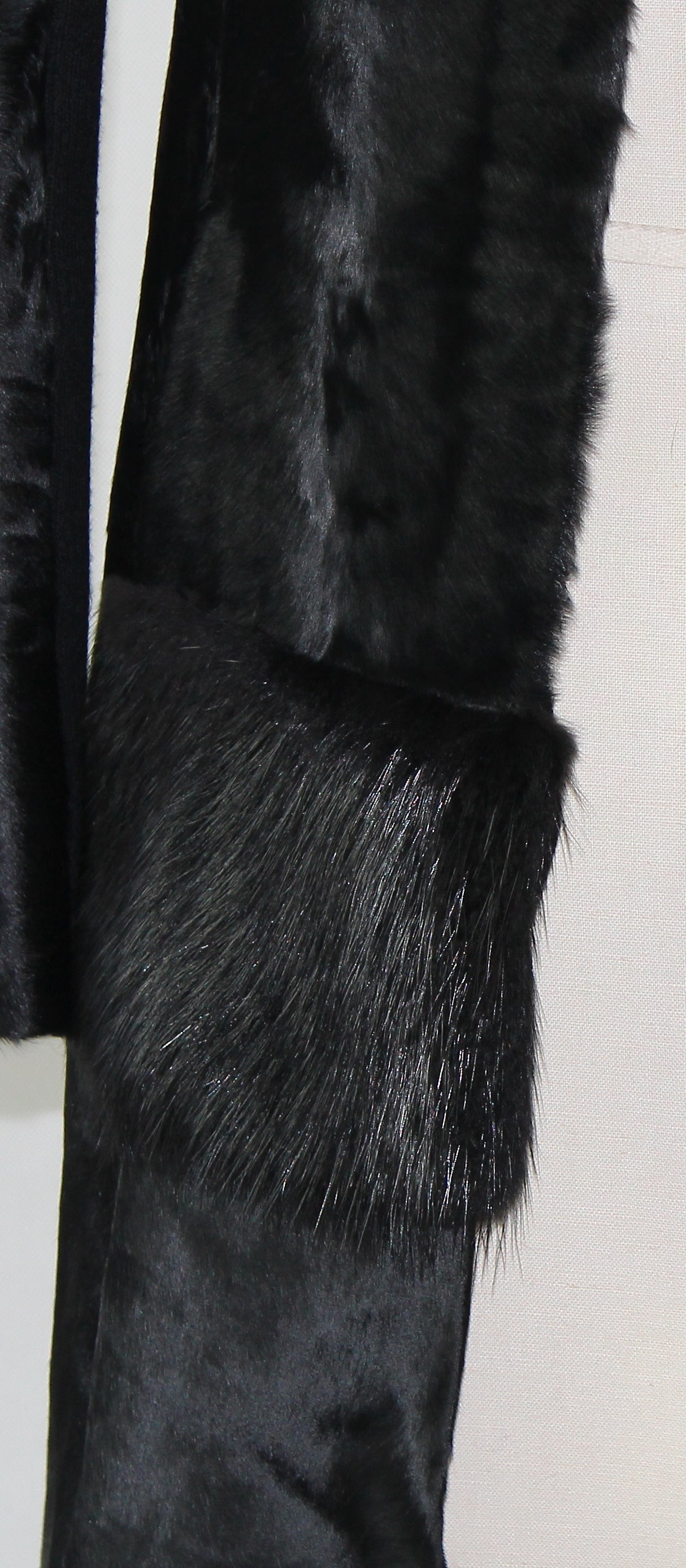 Women's calfskin coat with otter skin