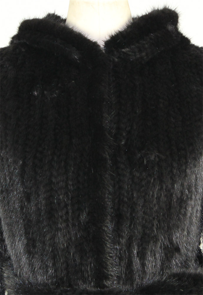 Women's knitted mink coat
